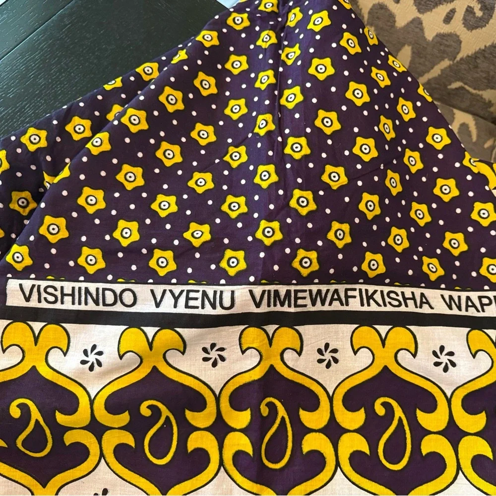 NWT African Kanga Towel saying “where have your success taken you” 56 x‎ 39 “